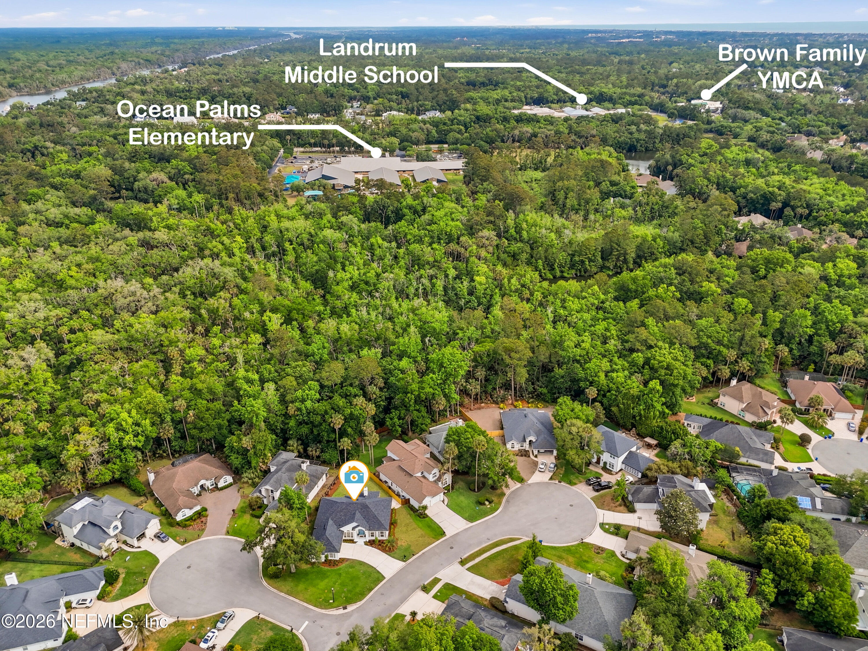 485 Big Tree Road Ponte Vedra Beach, FL 32082 - Photo 42 of 48 Aerial home to schools/YMCA