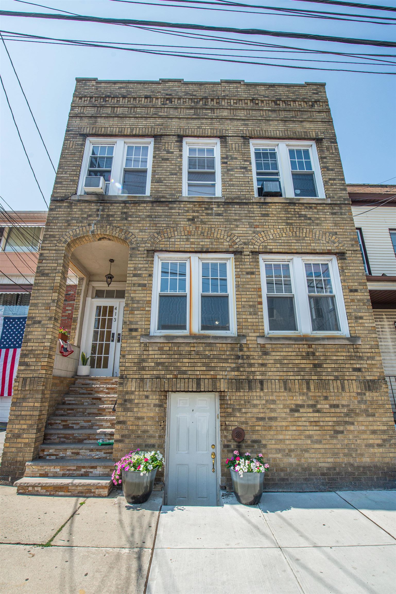 a front view of a house