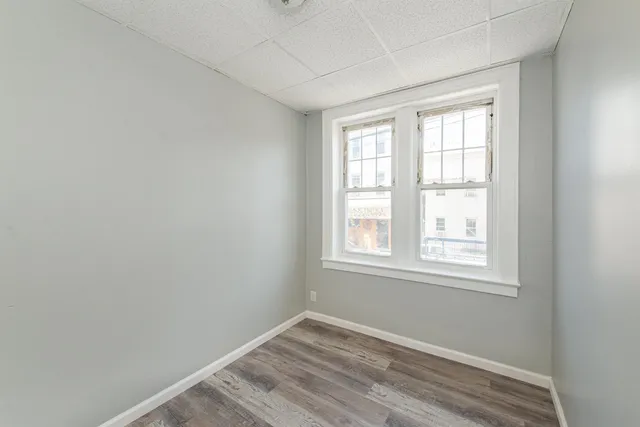 an empty room with a window