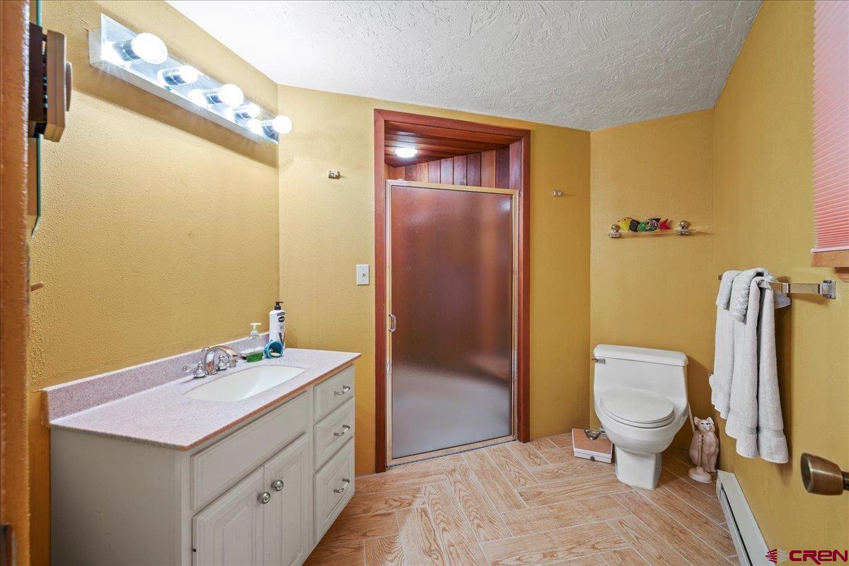 12979 County Road 1 Ridgway, CO 81432 - Photo 25 of 35 a bathroom with a sink a toilet and shower