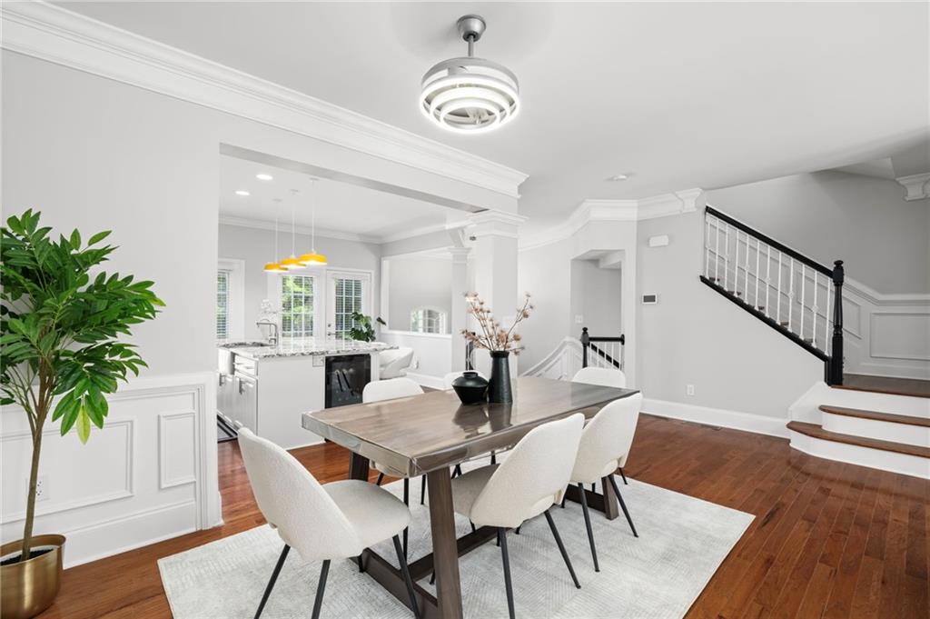 2872 Overlook Way Northeast Atlanta, GA 30324 - Photo 11 of 47 a view of a dining room with furniture and wooden floor