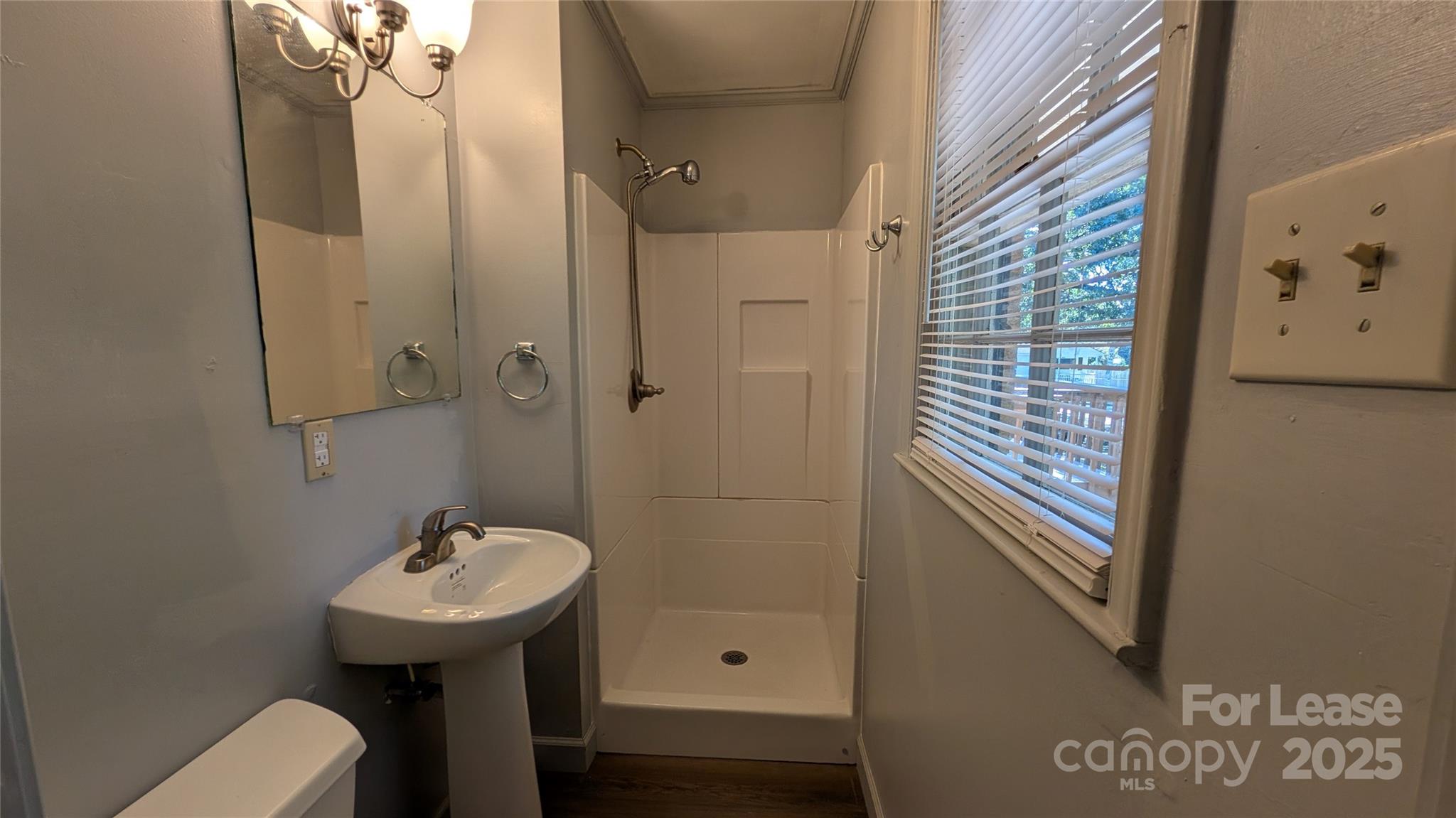 3889 Poplar Tent Road Concord, NC 28027 - Photo 23 of 33 a bathroom with a sink and mirror with toilet