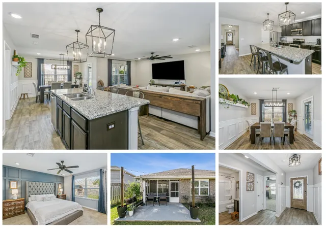 a view of a kitchen and living room