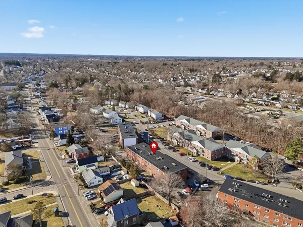 an aerial view of a city