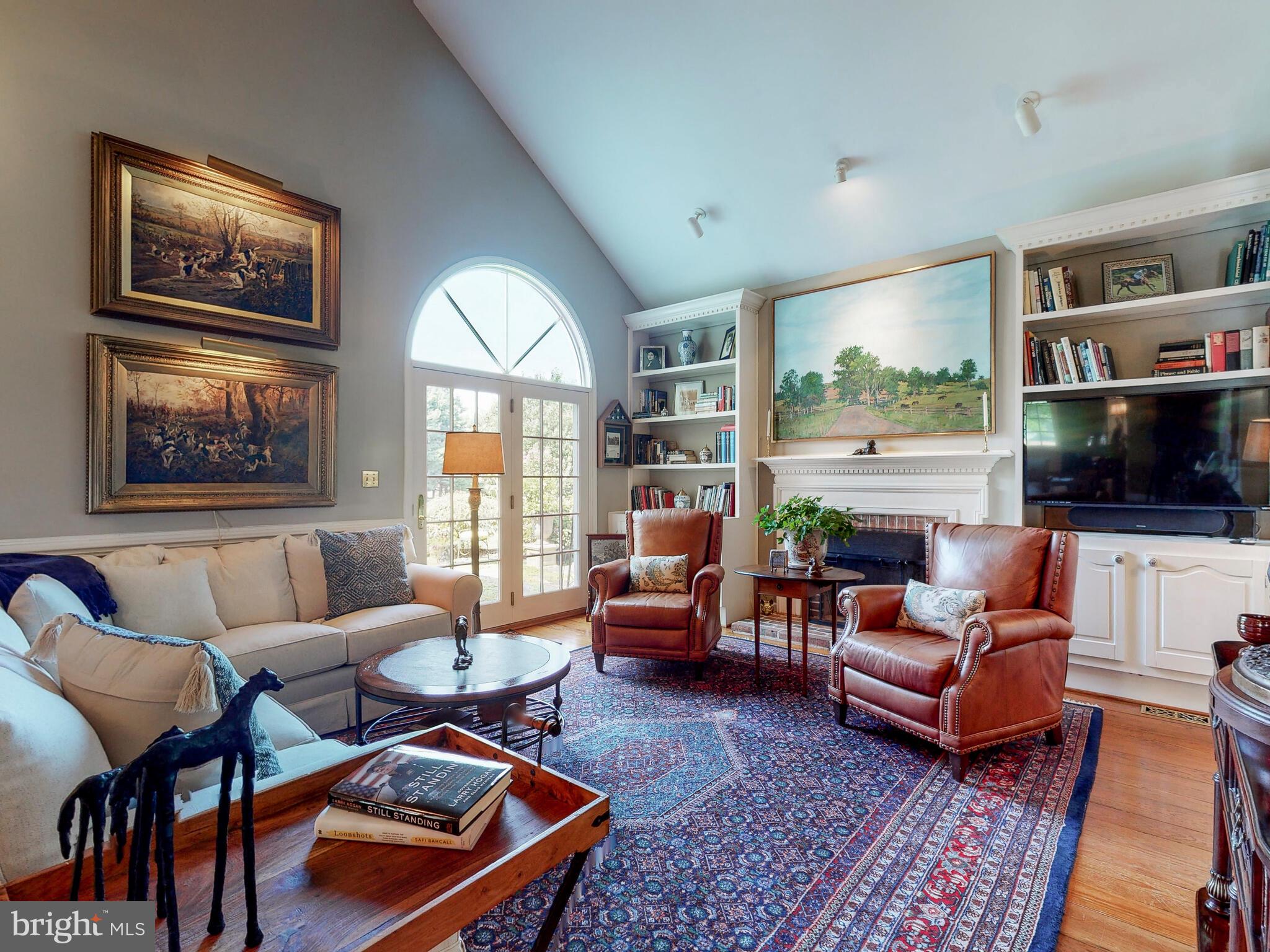 2812 Pocock Road Monkton, MD 21111 - Photo 17 of 94 Family Room with Fireplace and Built-In Shelves