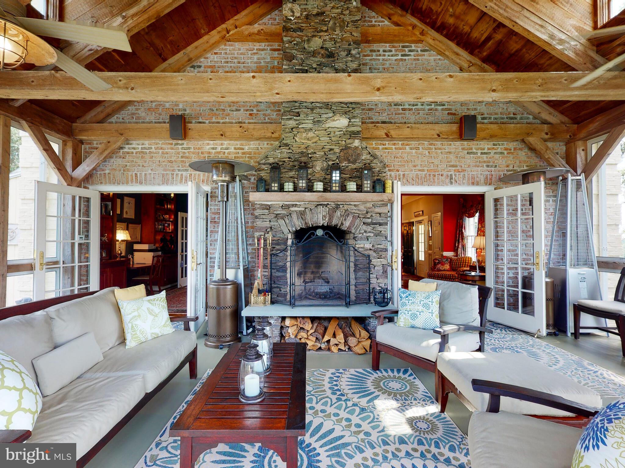 2812 Pocock Road Monkton, MD 21111 - Photo 33 of 94 Stacked Stone Wood Burning Fireplace