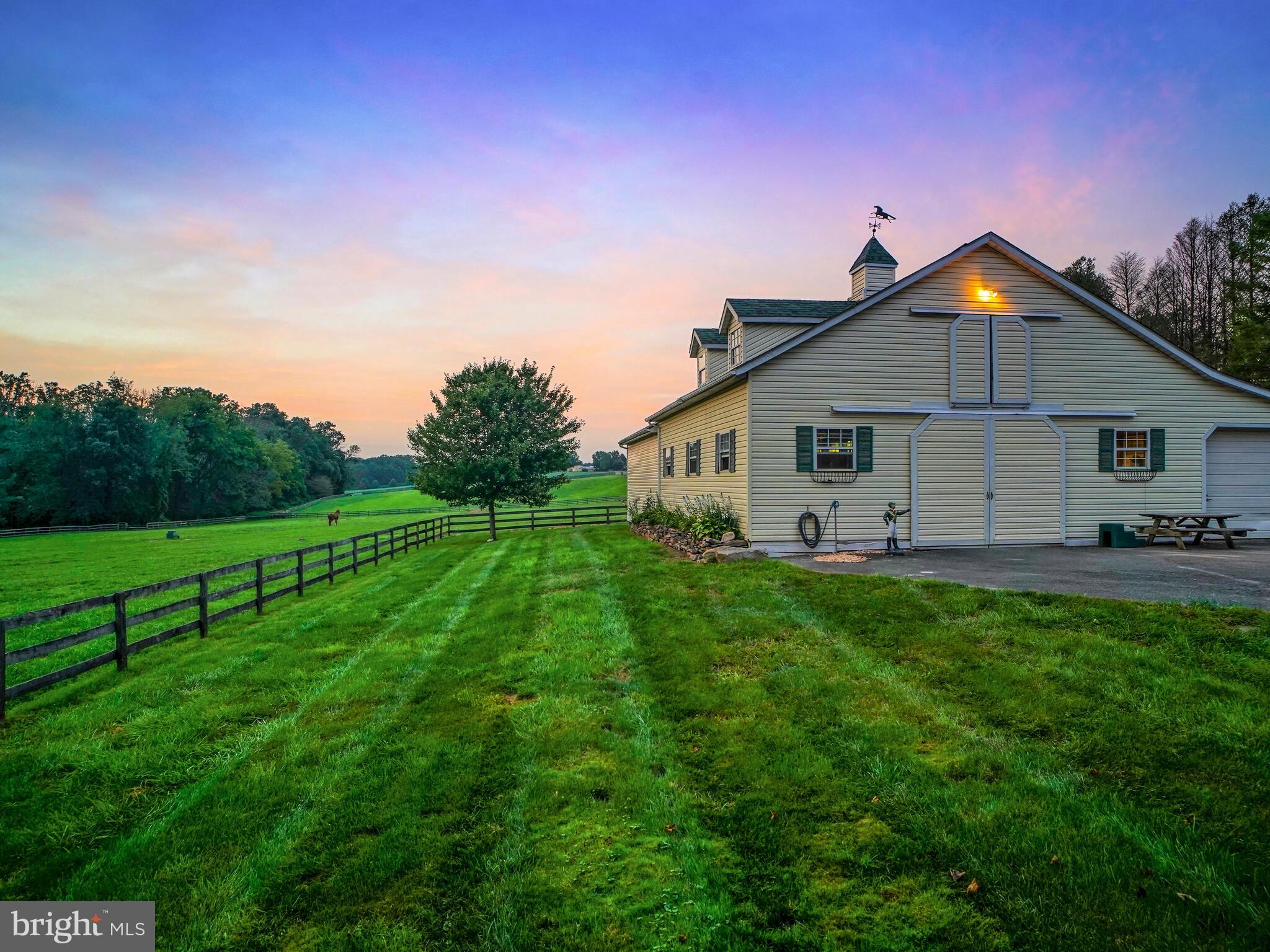 2812 Pocock Road Monkton, MD 21111 - Photo 79 of 94 Barn and Paddock at Twilight