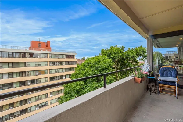 a view of balcony with couch