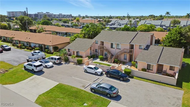 an aerial view of multiple house