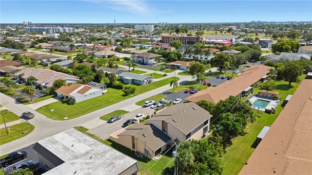 an aerial view of a city