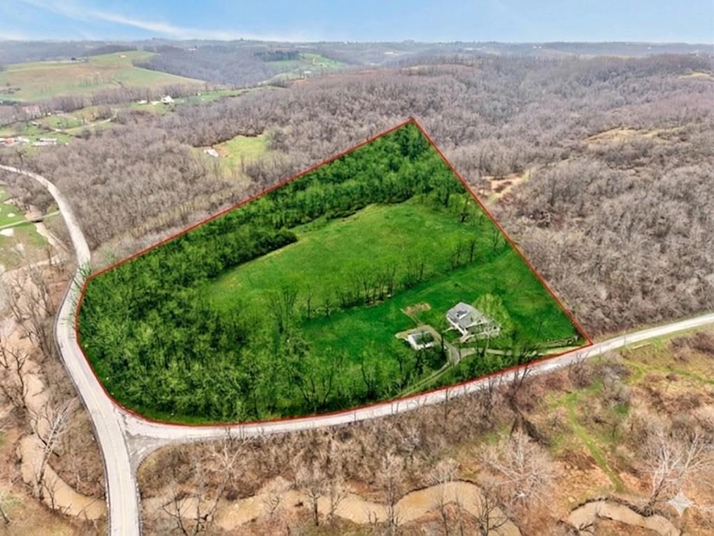 395 McGuffey Road West Alexander, PA 15376 - Photo 47 of 49 Drone Shot with Property Outlined