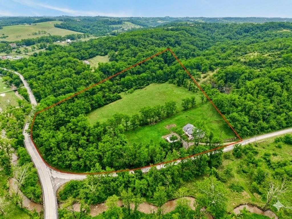 395 McGuffey Road West Alexander, PA 15376 - Photo 48 of 49 Drone Shot with Property Outlined