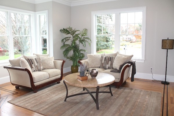 6 Chadbourne Road Lexington, MA 02421 - Photo 4 of 30 a living room with furniture a large window and a potted plant
