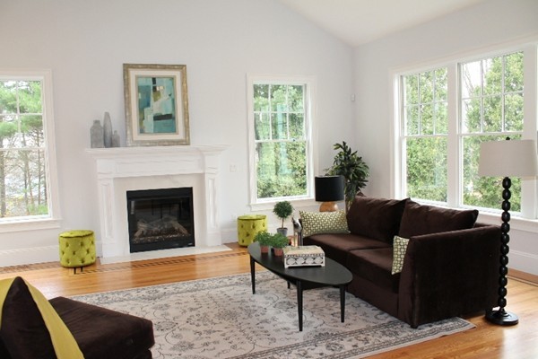 6 Chadbourne Road Lexington, MA 02421 - Photo 6 of 30 a living room with furniture and a fireplace