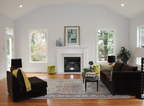 6 Chadbourne Road Lexington, MA 02421 - Photo 7 of 30 a living room with furniture and a fireplace