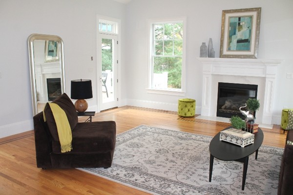 6 Chadbourne Road Lexington, MA 02421 - Photo 8 of 30 a living room with furniture and a fireplace