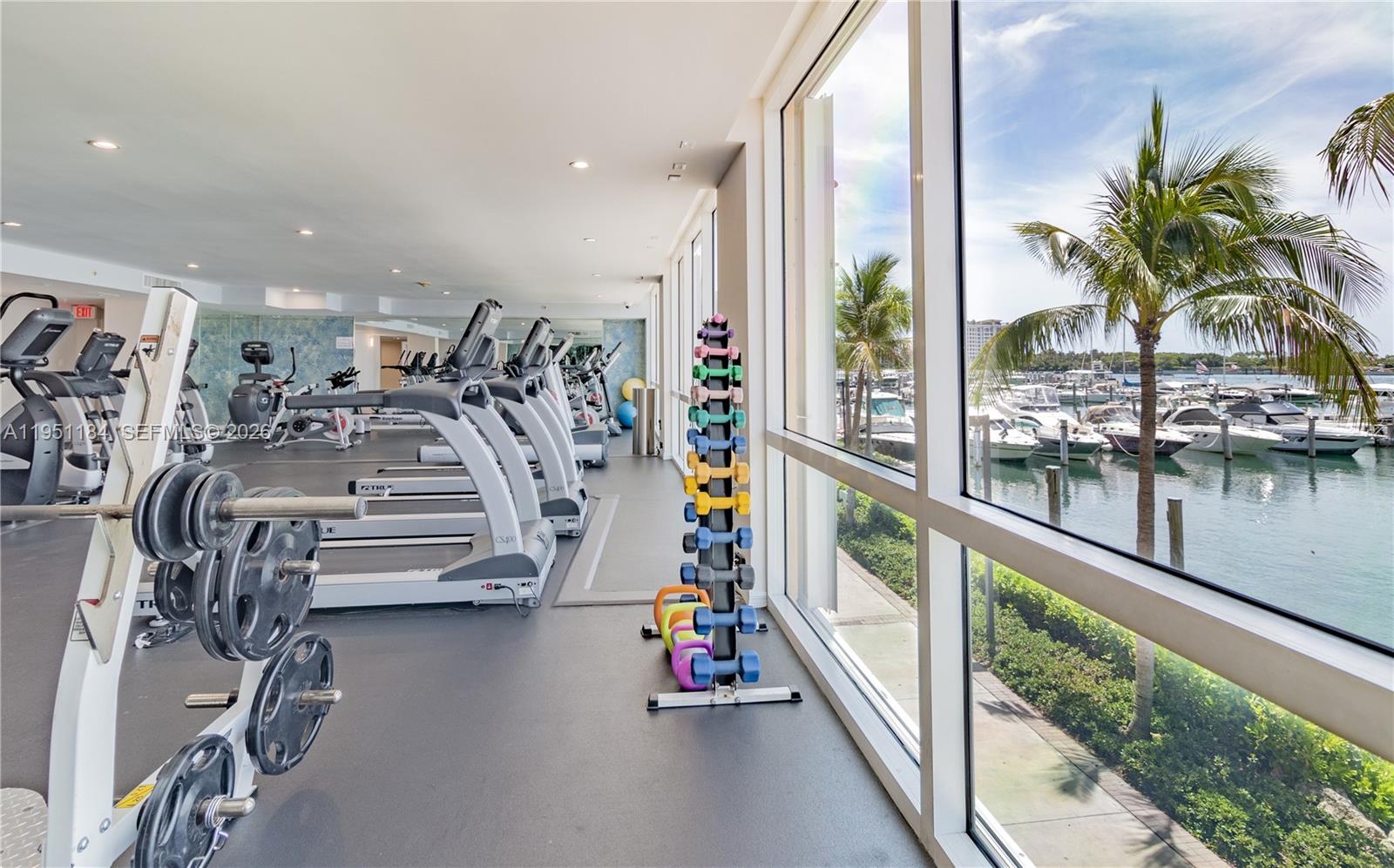90 Alton Road, Unit TH1 Miami Beach, FL 33139 - Photo 42 of 48 a view of a room with gym equipment