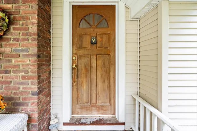 a view of a door of the house