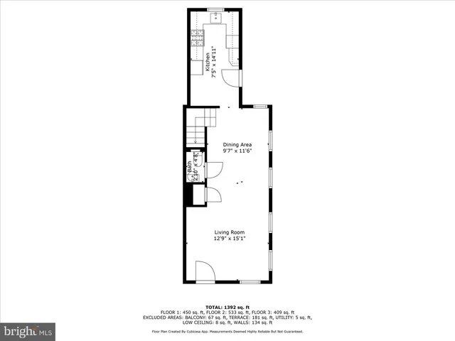 a picture of a bench in a room