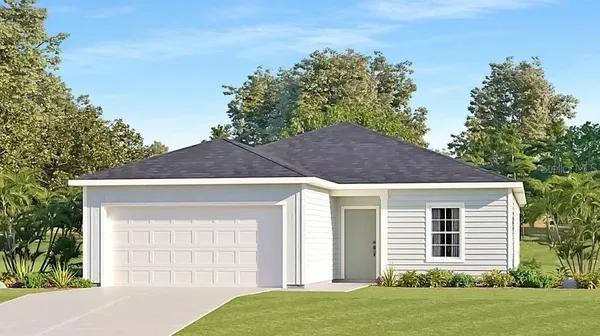 front view of a house and a yard