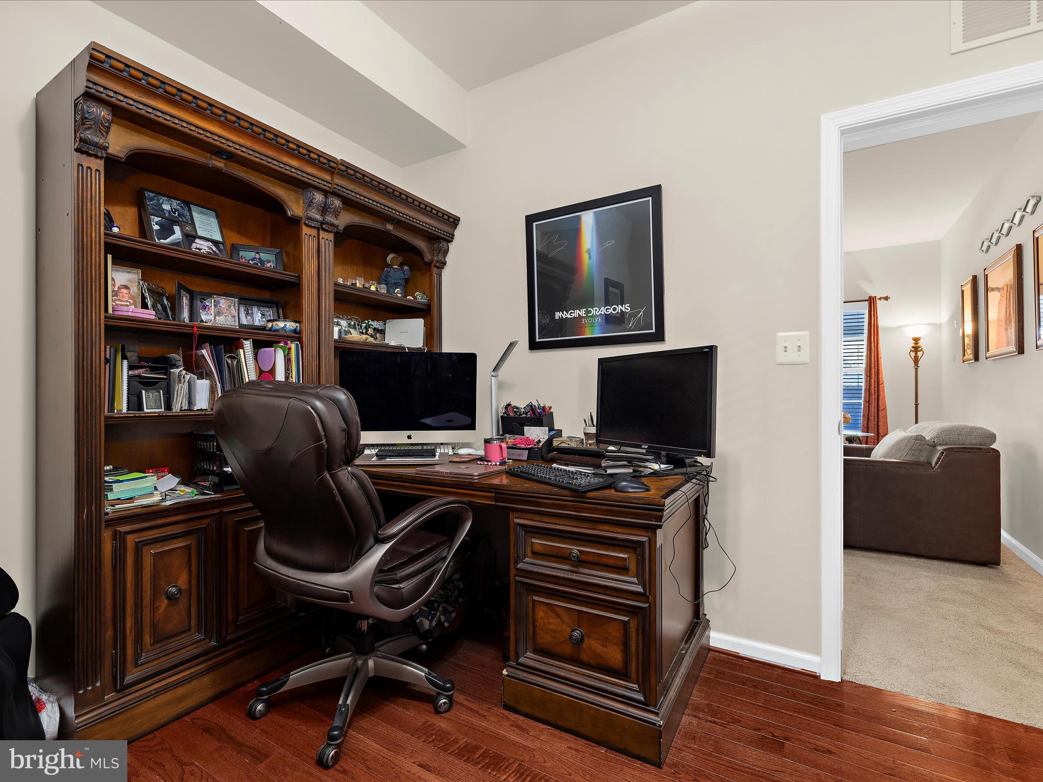 3314 Rosary Court Abingdon, MD 21009 - Photo 29 of 87 a view of a workspace with furniture and a bookshelf