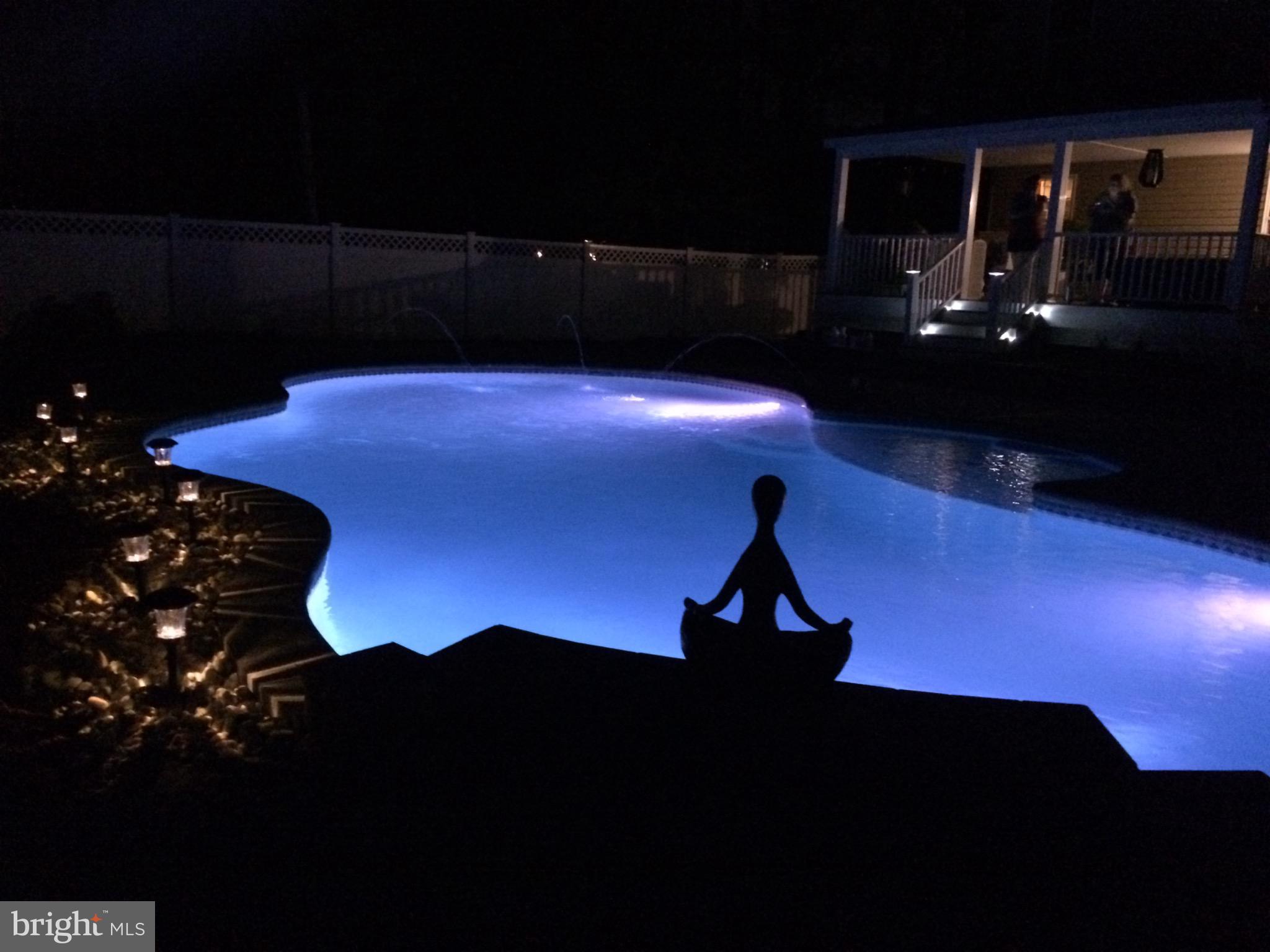 3314 Rosary Court Abingdon, MD 21009 - Photo 69 of 87 Tranquil night by the illuminated pool