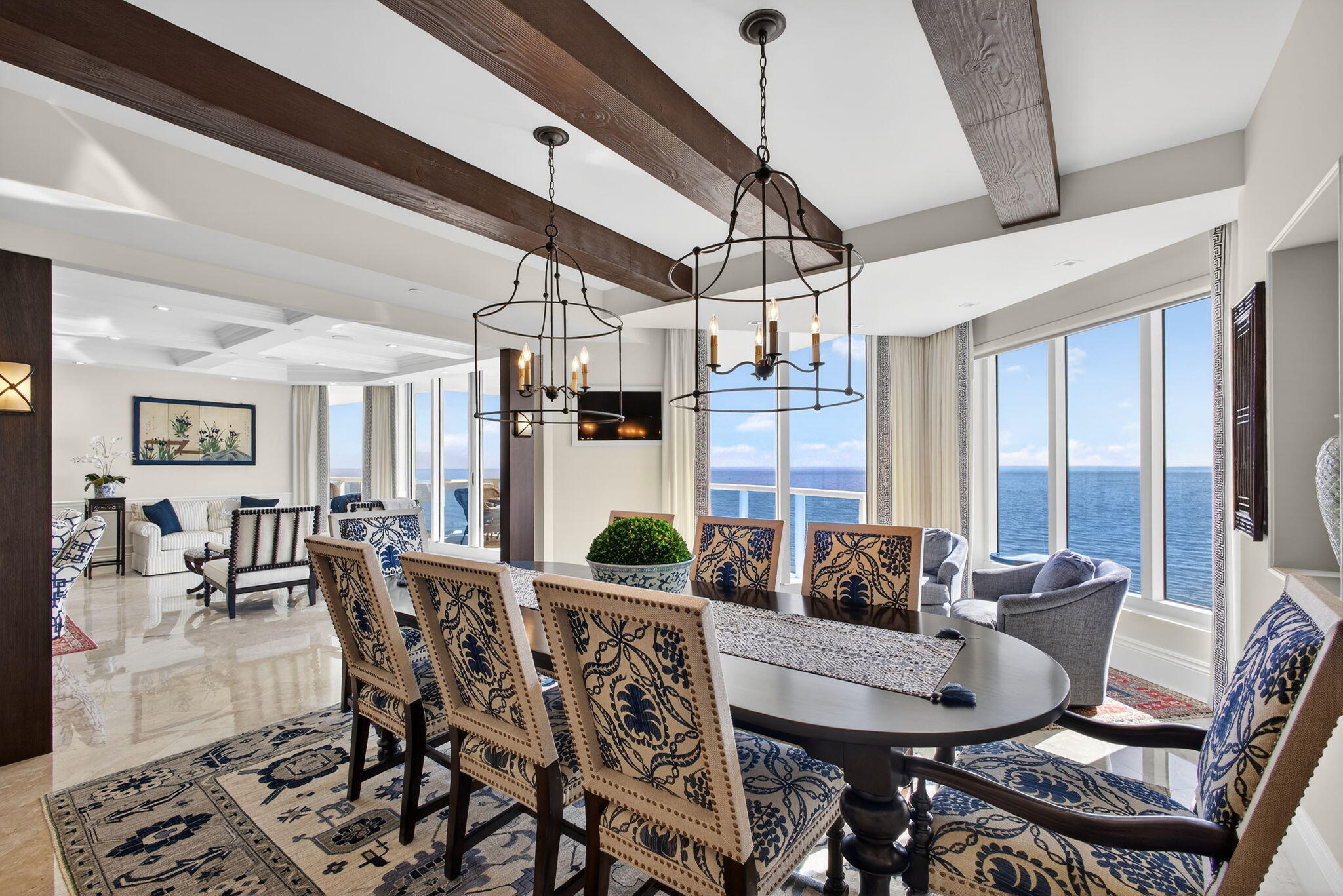 2700 North Ocean Drive, Unit 1401A Riviera Beach, FL 33404 - Photo 21 of 116 a view of a dining room with furniture window and wooden floor