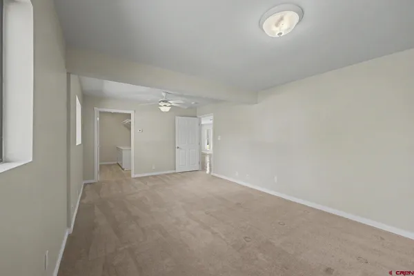 an empty room with an entryway