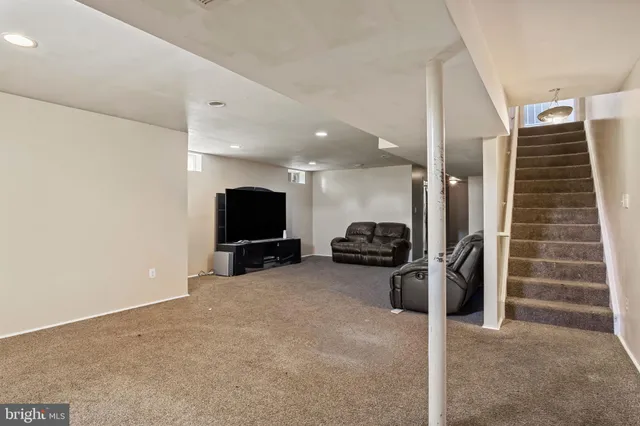 a view of a livingroom with a flat screen tv