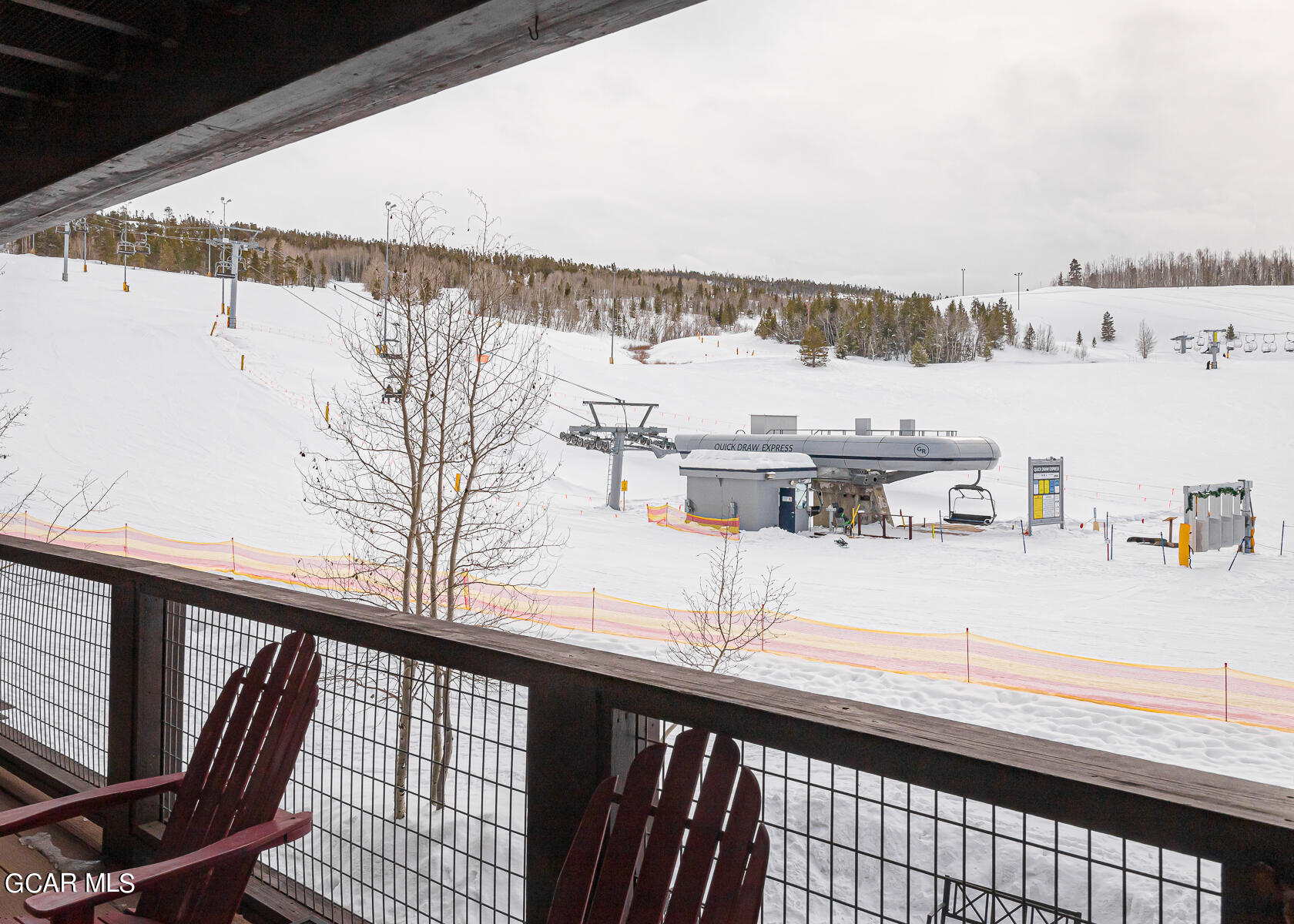 300 Base Camp Circle, Unit 208 Granby, CO 80446 - Photo 48 of 66 a view of a balcony with chairs