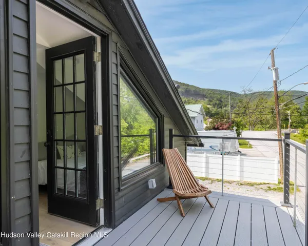 a table with potted plant in front of it