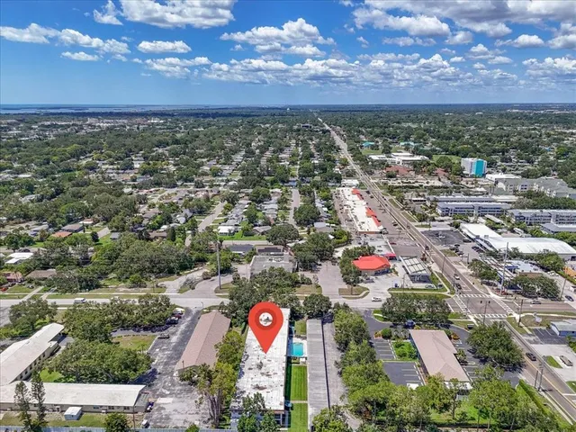 an aerial view of a city