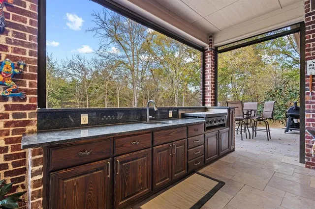 a room with lots of counter top space