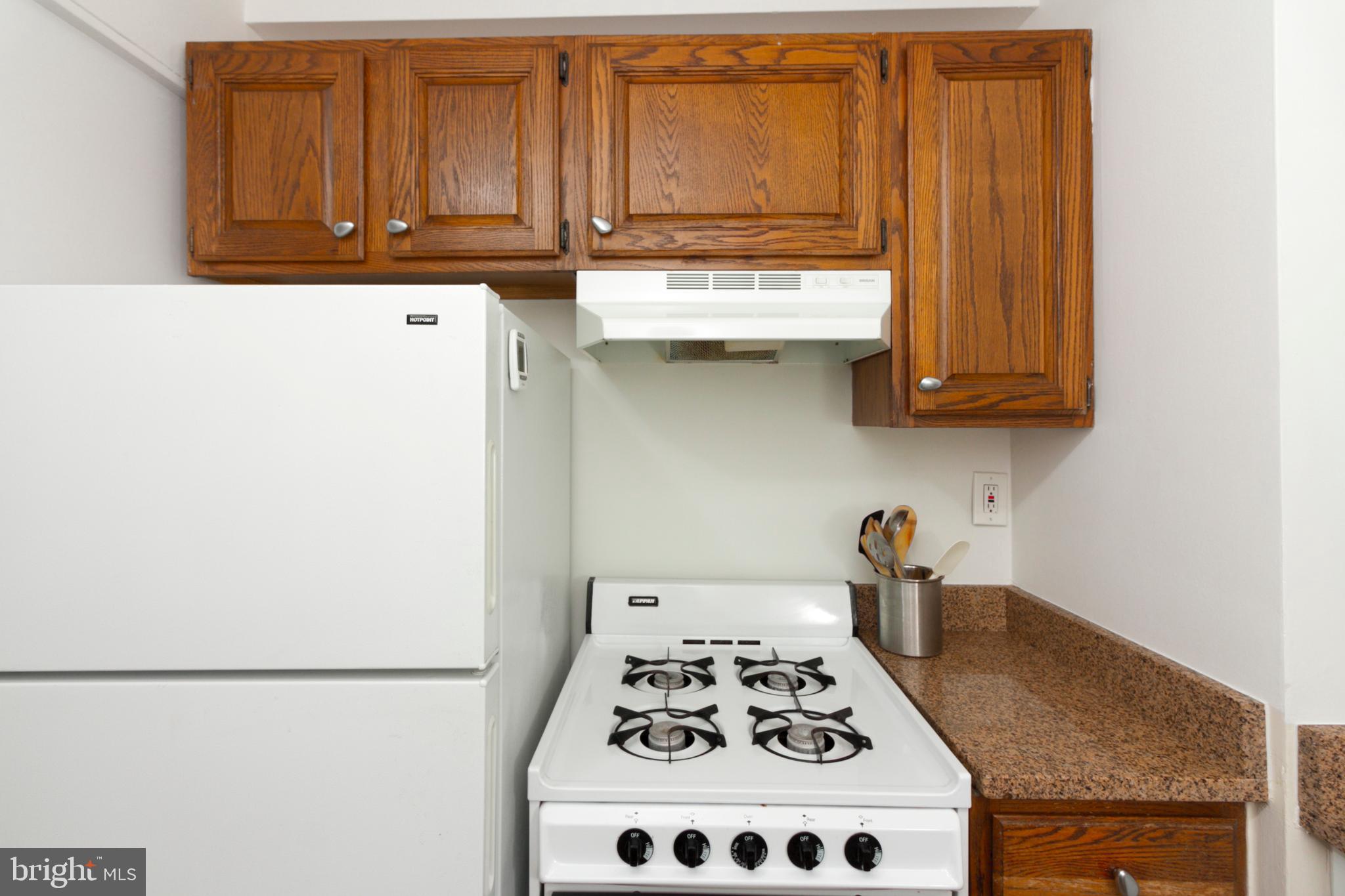 1601 18th Street Northwest, Unit 508 Washington, DC 20009 - Photo 21 of 31 a kitchen with a cabinets and a stove top oven