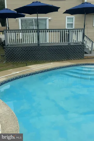 a view of a wooden roof deck