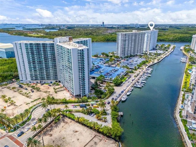 a view of a city and an ocean view