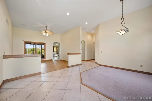 a view of an empty room and window
