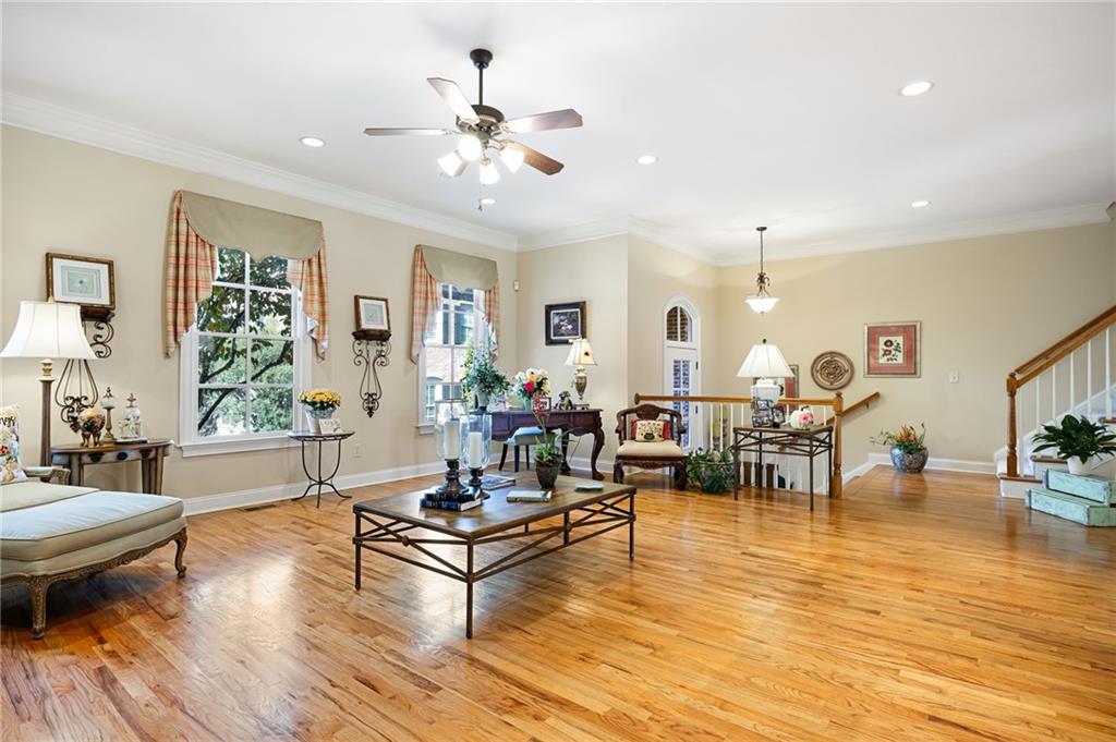 2354 St Davids Square, Unit 3 Kennesaw, GA 30152 - Photo 10 of 39 a living room with furniture and wooden floor