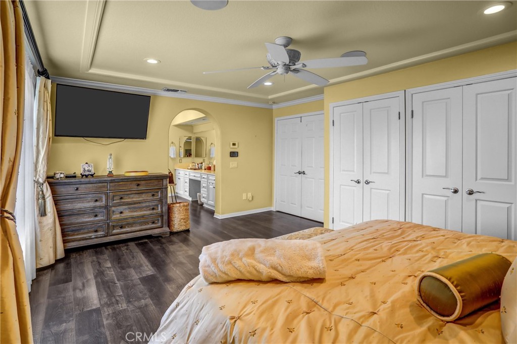 5787 Ridgeway Road Rancho Cucamonga, CA 91701 - Photo 29 of 56 a spacious bedroom with a bed and dresser