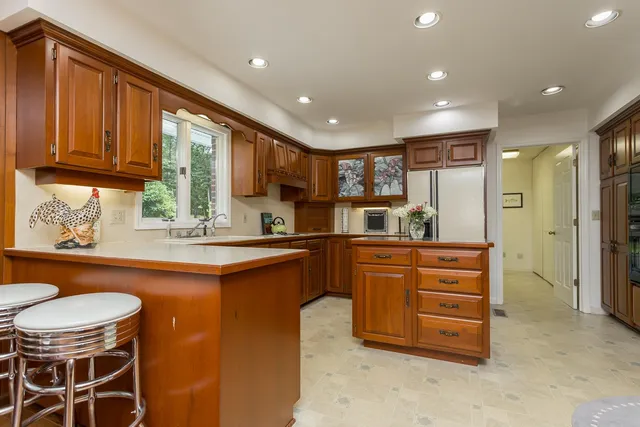 a view of a playground with basketball court