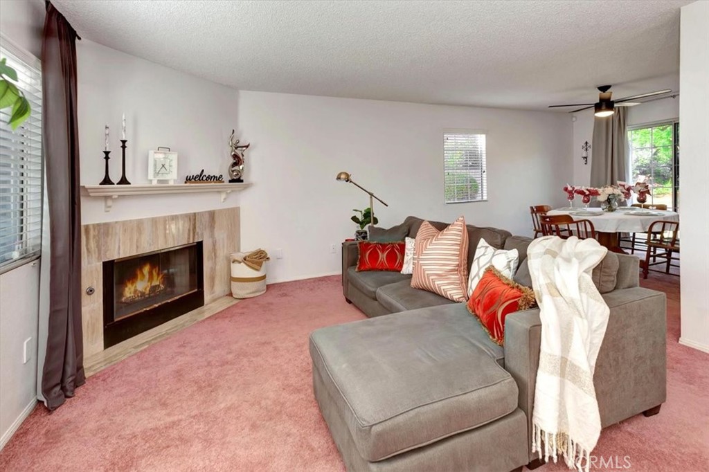 20210 Dickson Court Walnut, CA 91789 - Photo 3 of 26 Living room with fireplace
