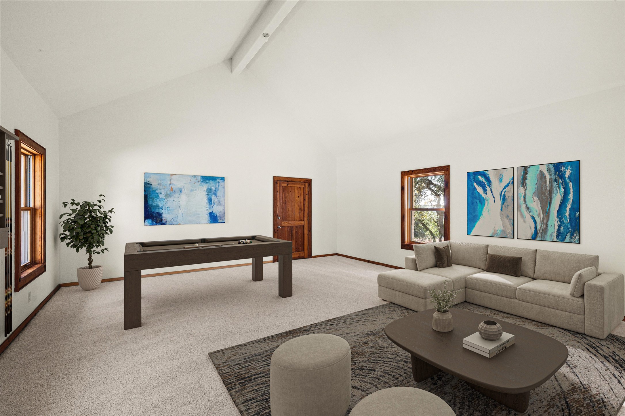 300 Sundown Ridge Austin, TX 78737 - Photo 27 of 40 a living room with furniture and a potted plant