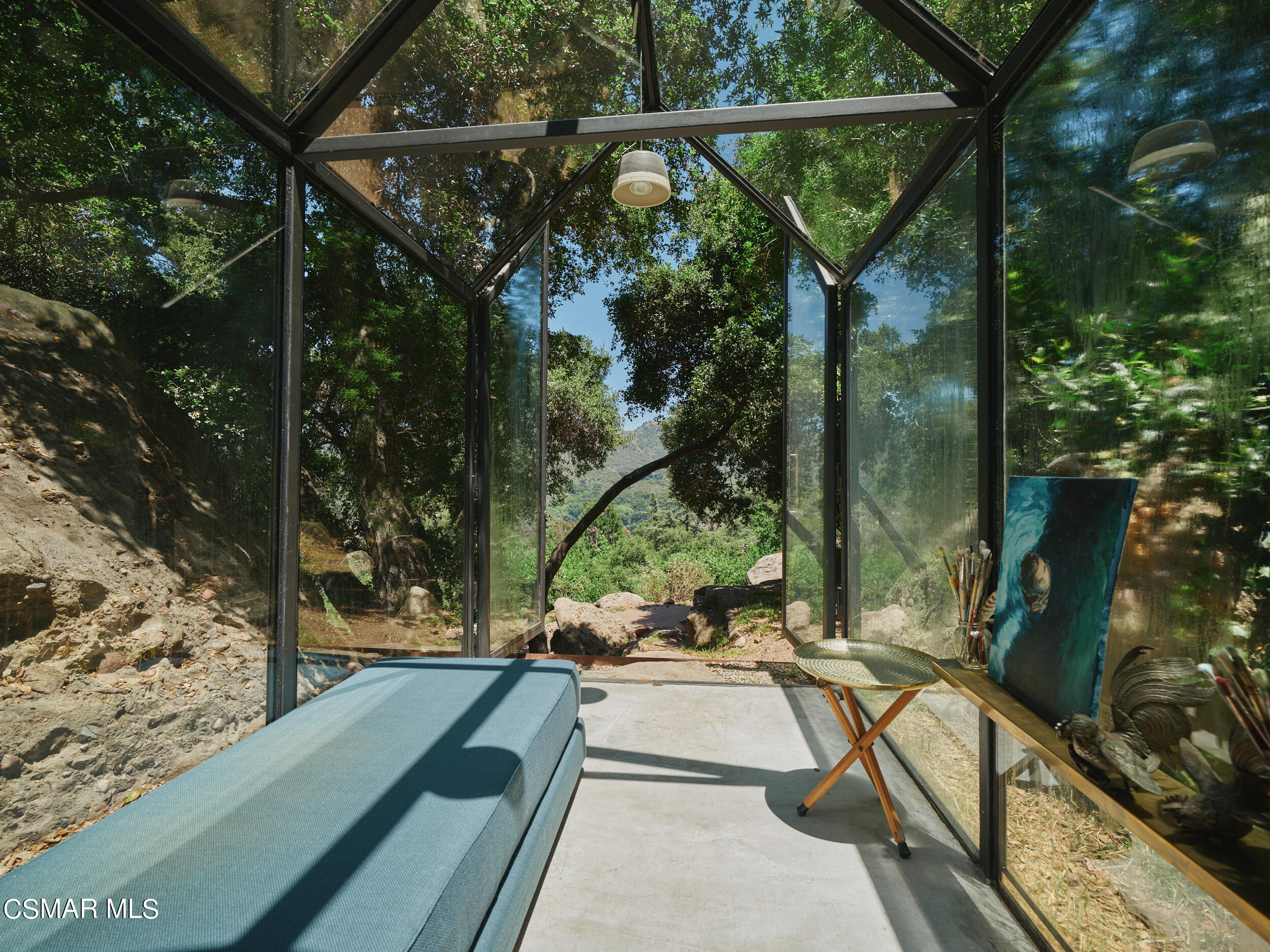 19833 Observation Drive Topanga, CA 90290 - Photo 50 of 75 a view of a balcony with chairs and wooden fence