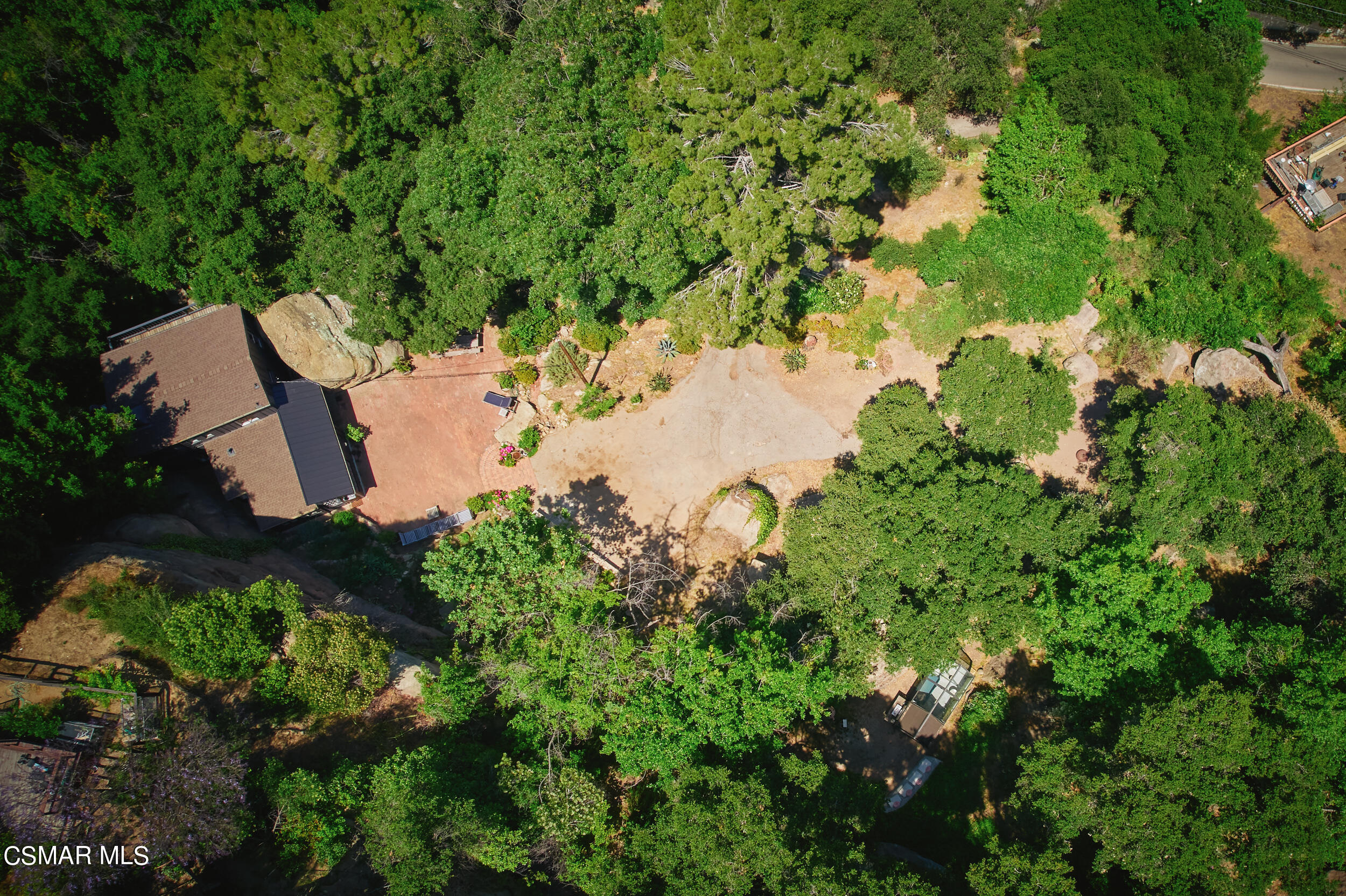 19833 Observation Drive Topanga, CA 90290 - Photo 72 of 75 an aerial view of a house with a yard and lake view