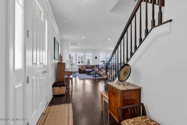 a view of living room and dining room