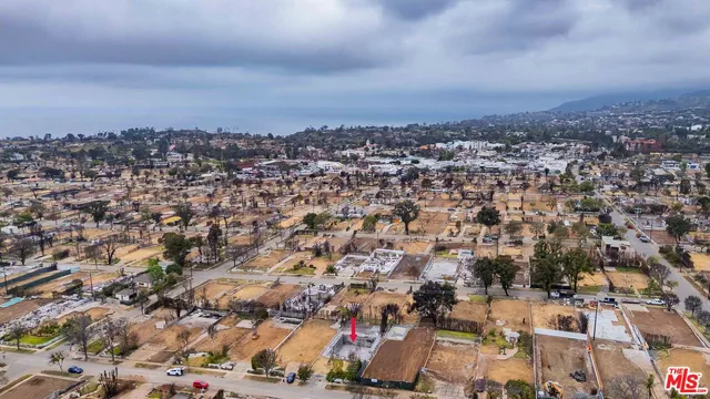 an aerial view of a city