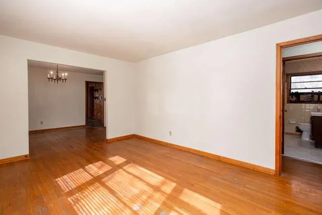 a view of an empty room