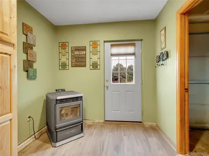 a view of a room with an empty space