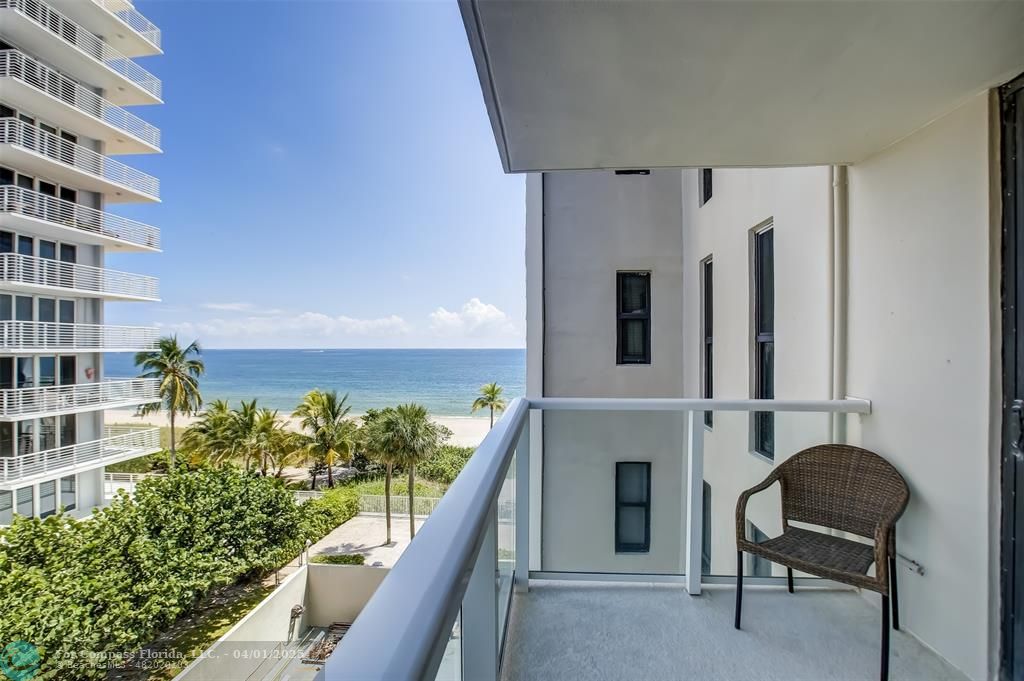 1000 South Ocean Boulevard, Unit 5O Pompano Beach, FL 33062 - Photo 15 of 42 a balcony with table and chairs