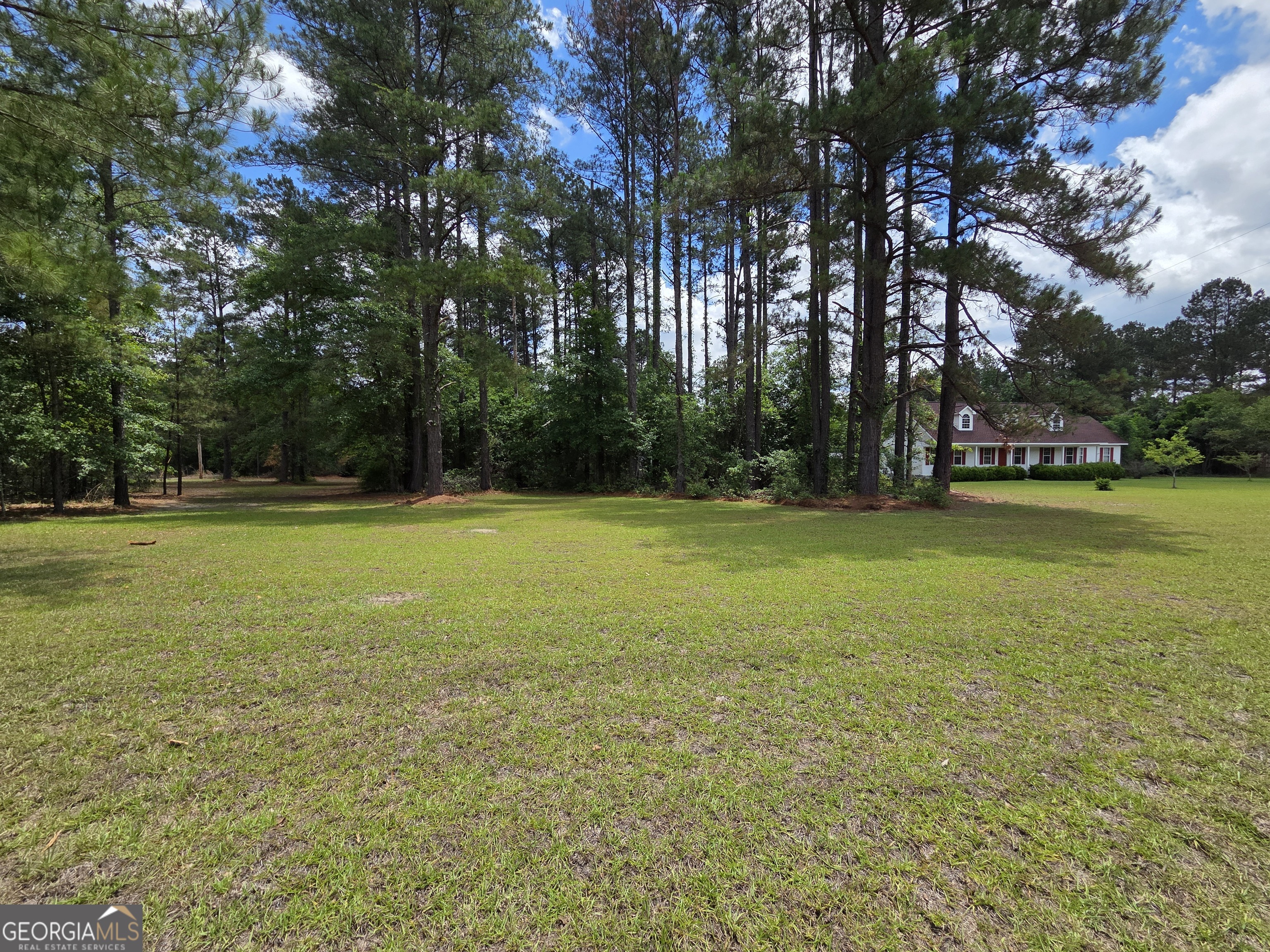 9546 Union Road Metter, GA 30439 - Photo 4 of 45 a view of a swimming pool with lawn chairs and large trees